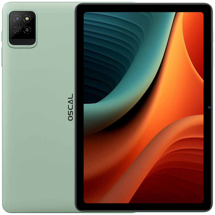 OSCAL PAD 30 WiFi 10.1-inch HD IPS 800x1280 Quad-core T310 up to 2.0 GHz RAM 4GB ROM 128GB Cam Rear 8MP Front 5MP WiFi5 BT 5.0 Battery 6600mAh Android 15 Hazel Green