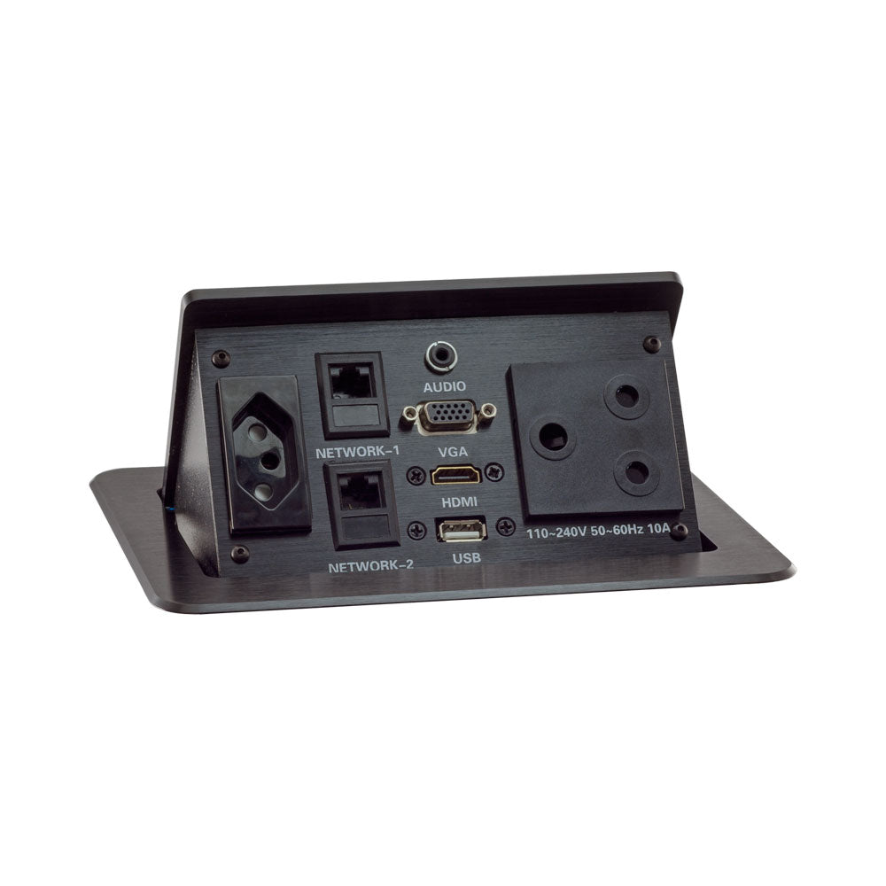 MULTI SUNKEN DESKTOP SOCKET BOX WITH NEW SLIMLINE SA POWER