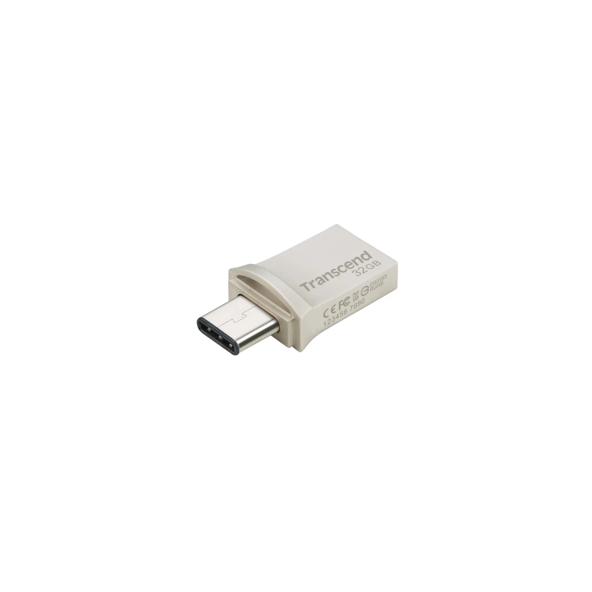 TRANSCEND 128GB JETFLASH 890 USB-C & USB 3.1 OTG FLASH DRIVE - SILVER