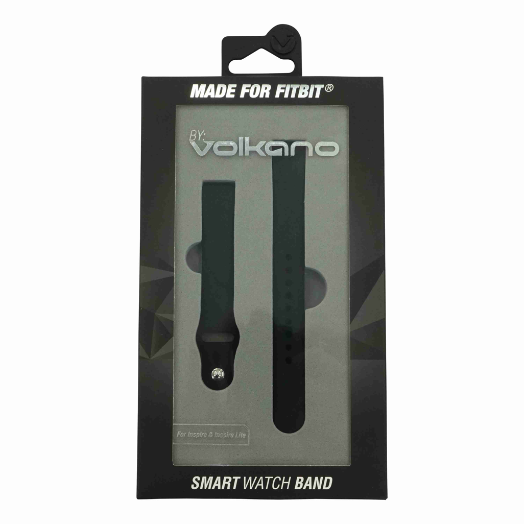Volkano Smart Watch Band - Silicone - Fitbit Inspire/Lite Large - Black
