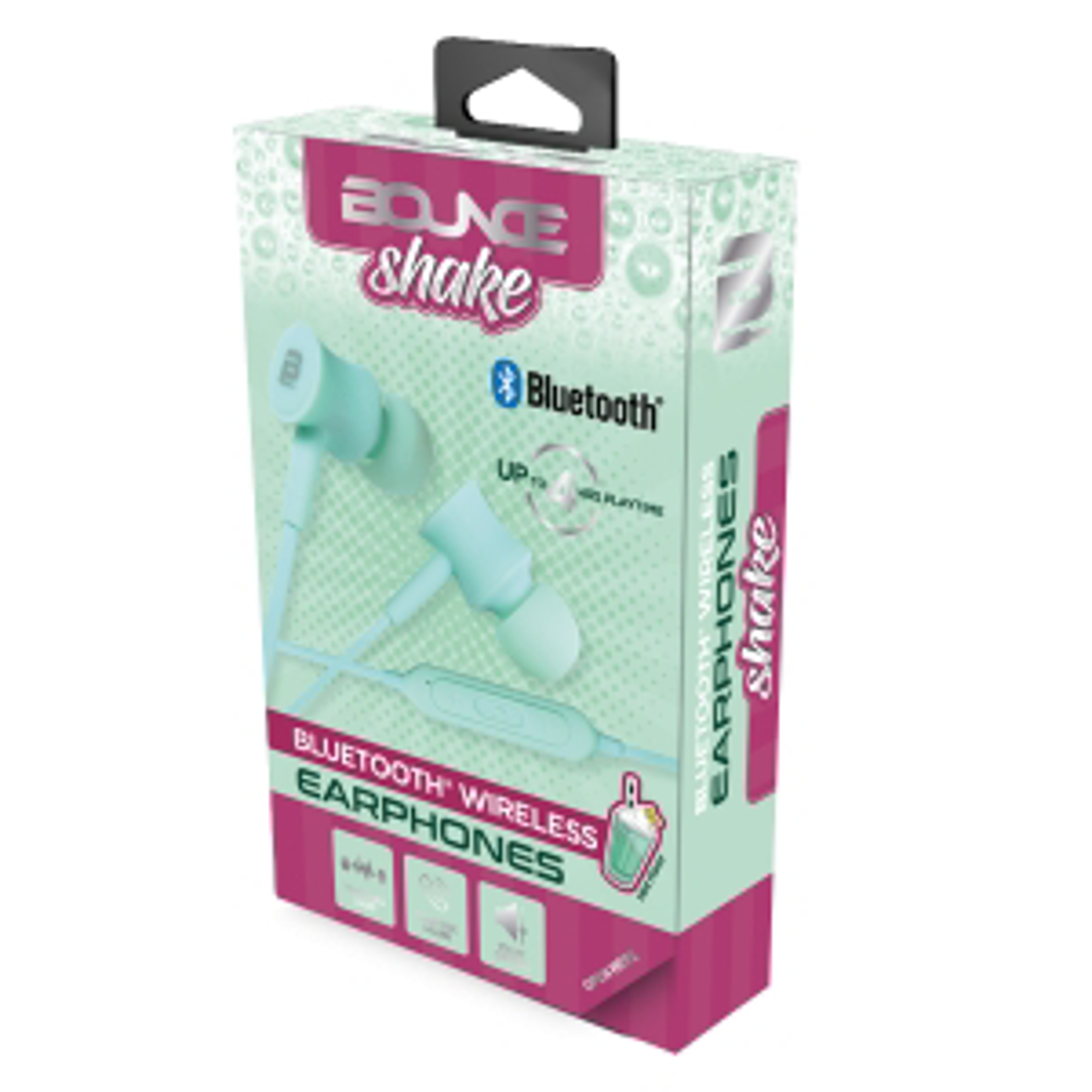 Bounce Shake Series Bluetooth Earphones - Mint