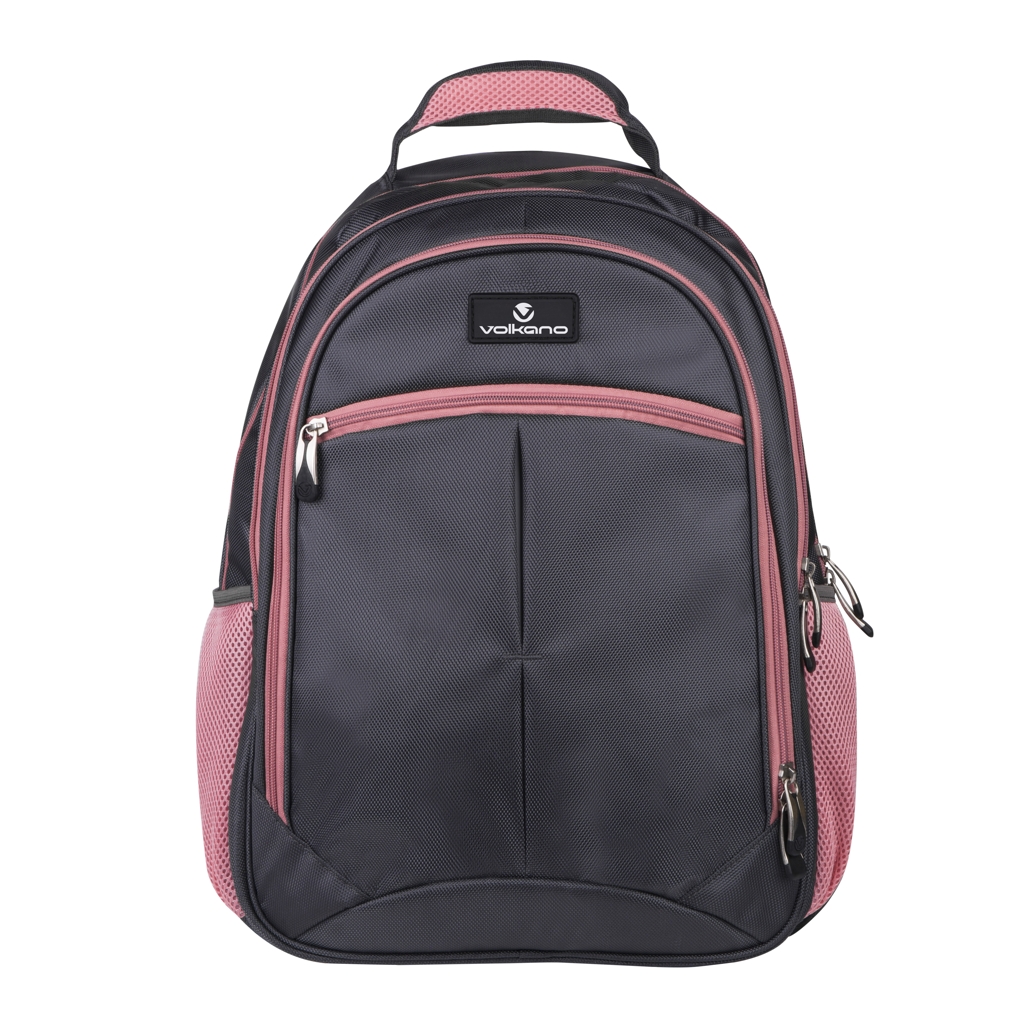 Volkano Orthopaedic Backpack 36l - Dark Grey/Pink