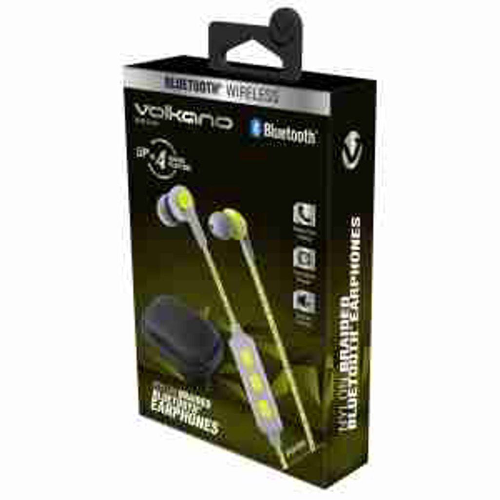 Volkano Moda - Nylon Bluetooth Earphones with Carry Case - YL