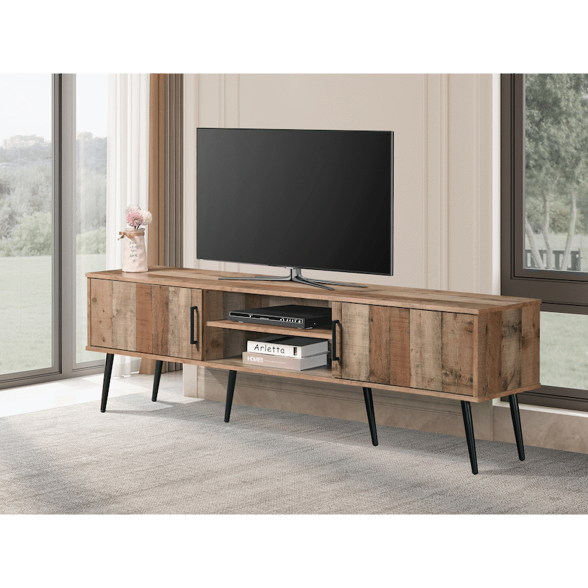 Everfurn Vernice TV Stand - 1800w with Two Cupboards - image 2