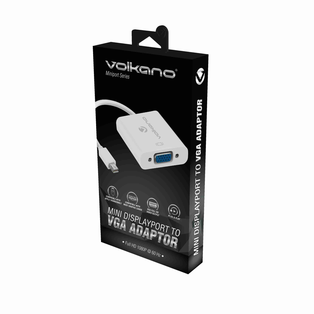 Volkano Miniport series Mini Displayport to VGA socket adaptor