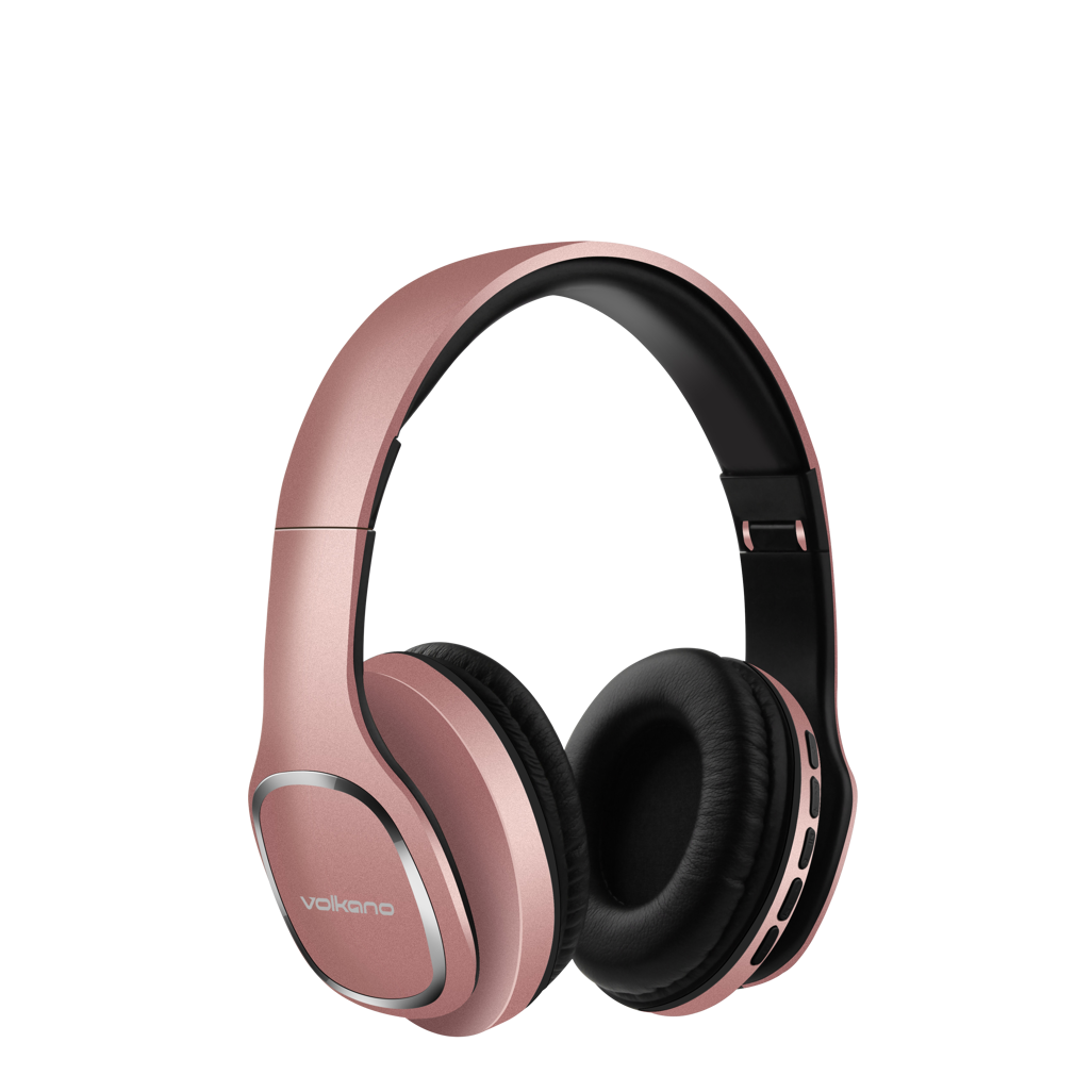 Volkano Phonic Series Bluetooth Full-Size Headphones - Rose Gold