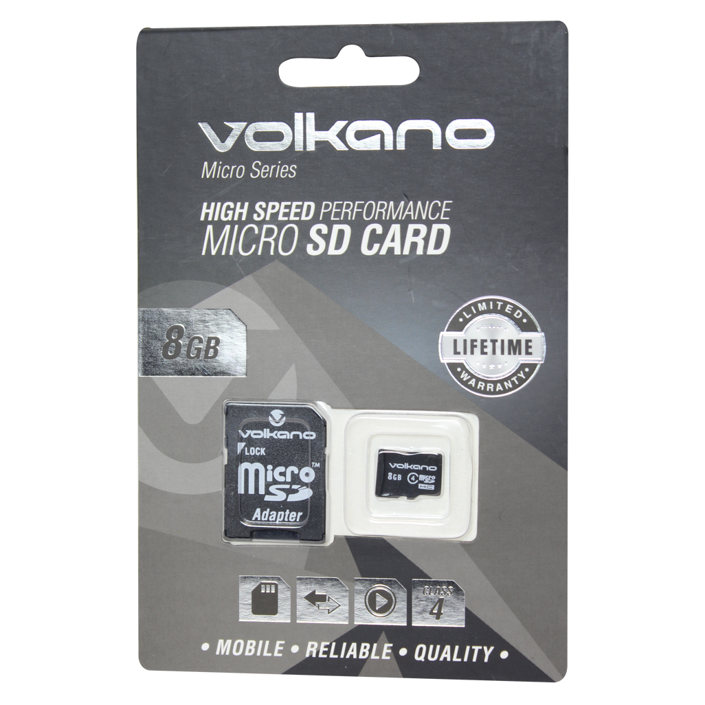 Volkano Micro Series Micro SD card 8GB - Class 4