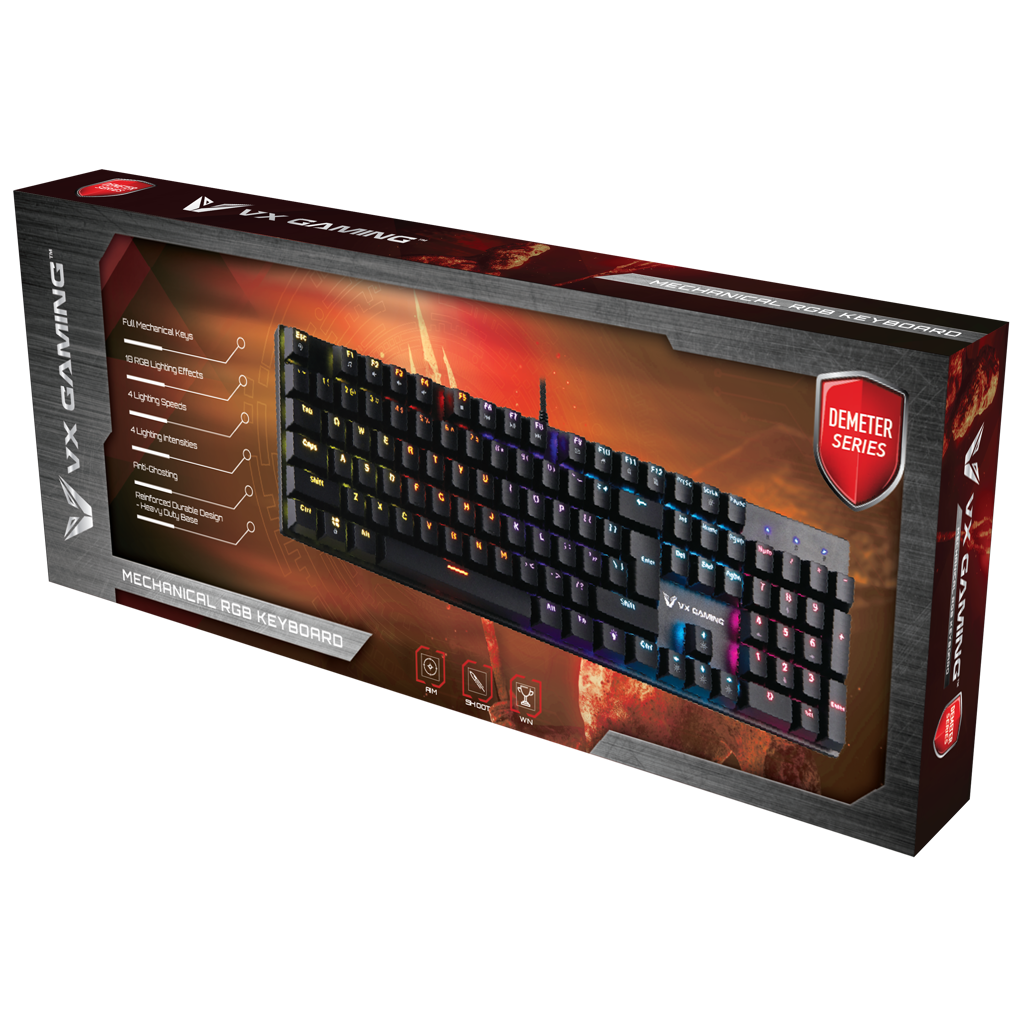 VX Demeter Series Mechanical Keyboard with Full RGB Lighting