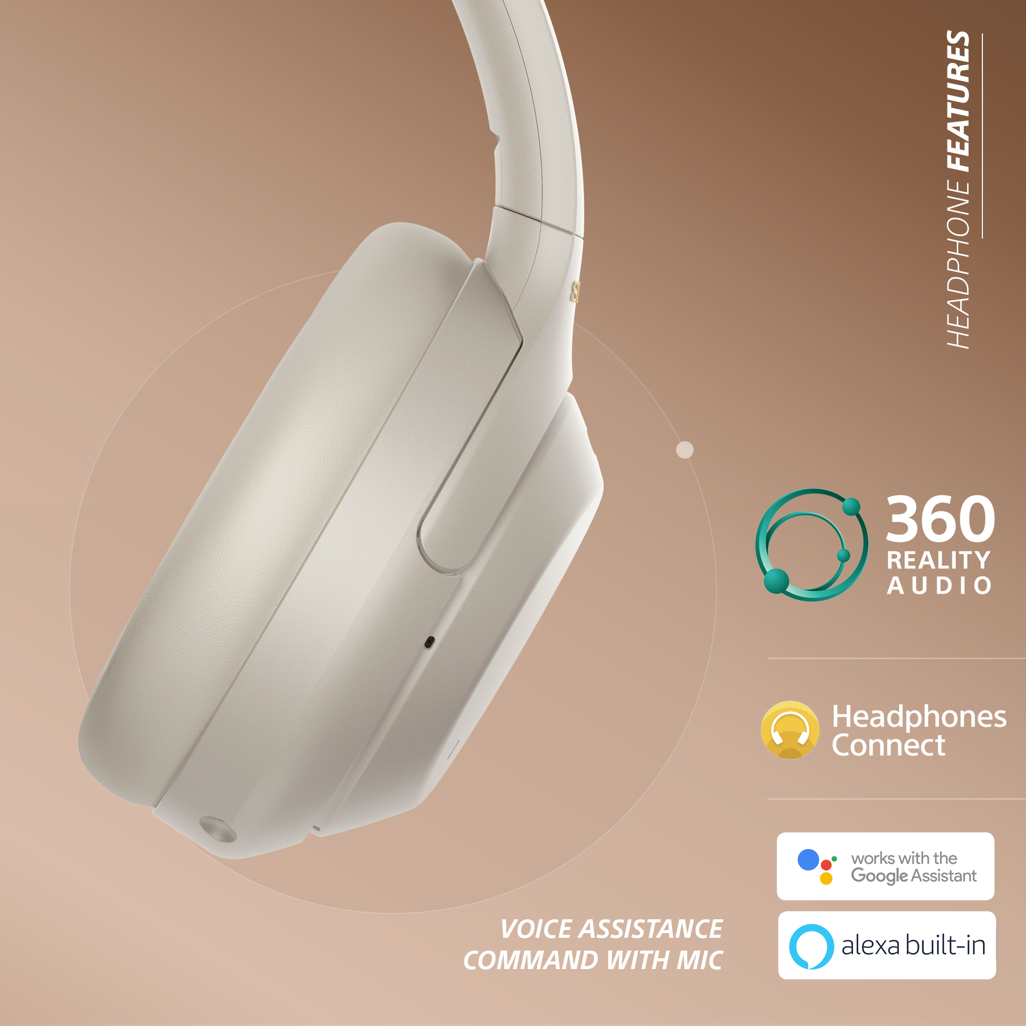 Sony WH-1000XM4 (Silver) Noise-Cancelling BT Headphones