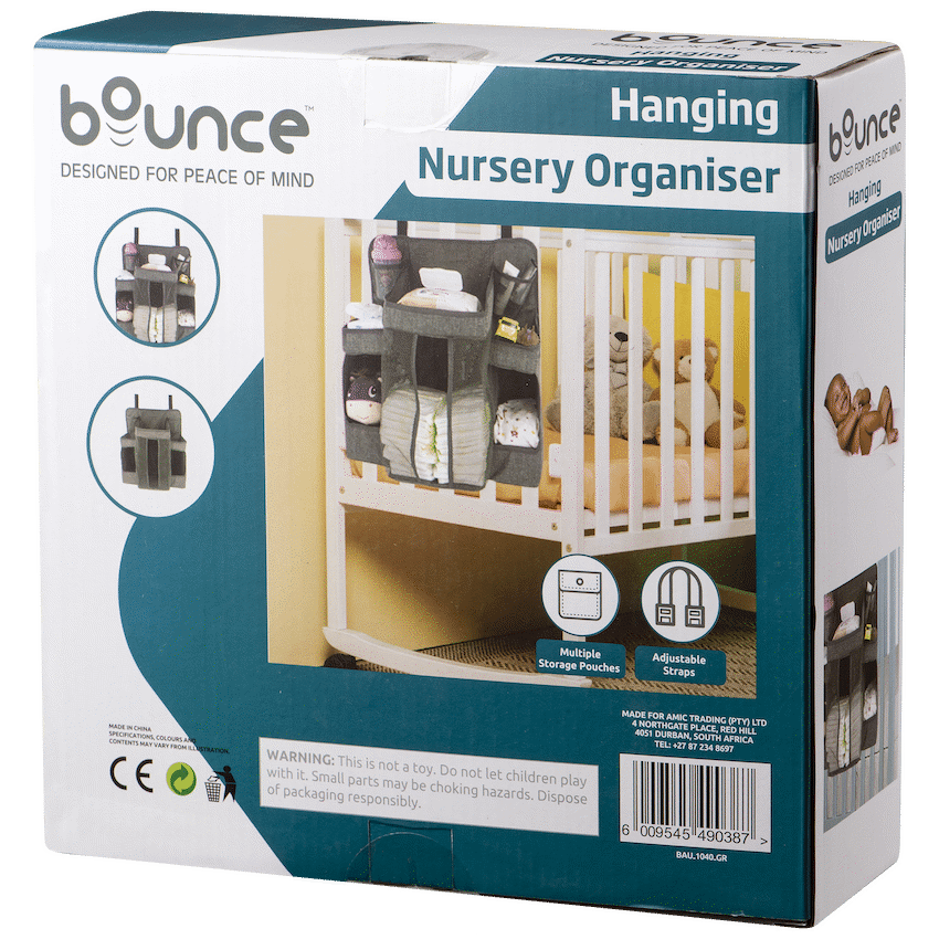 Bounce Hanging Nursery Organiser Grey - image 2