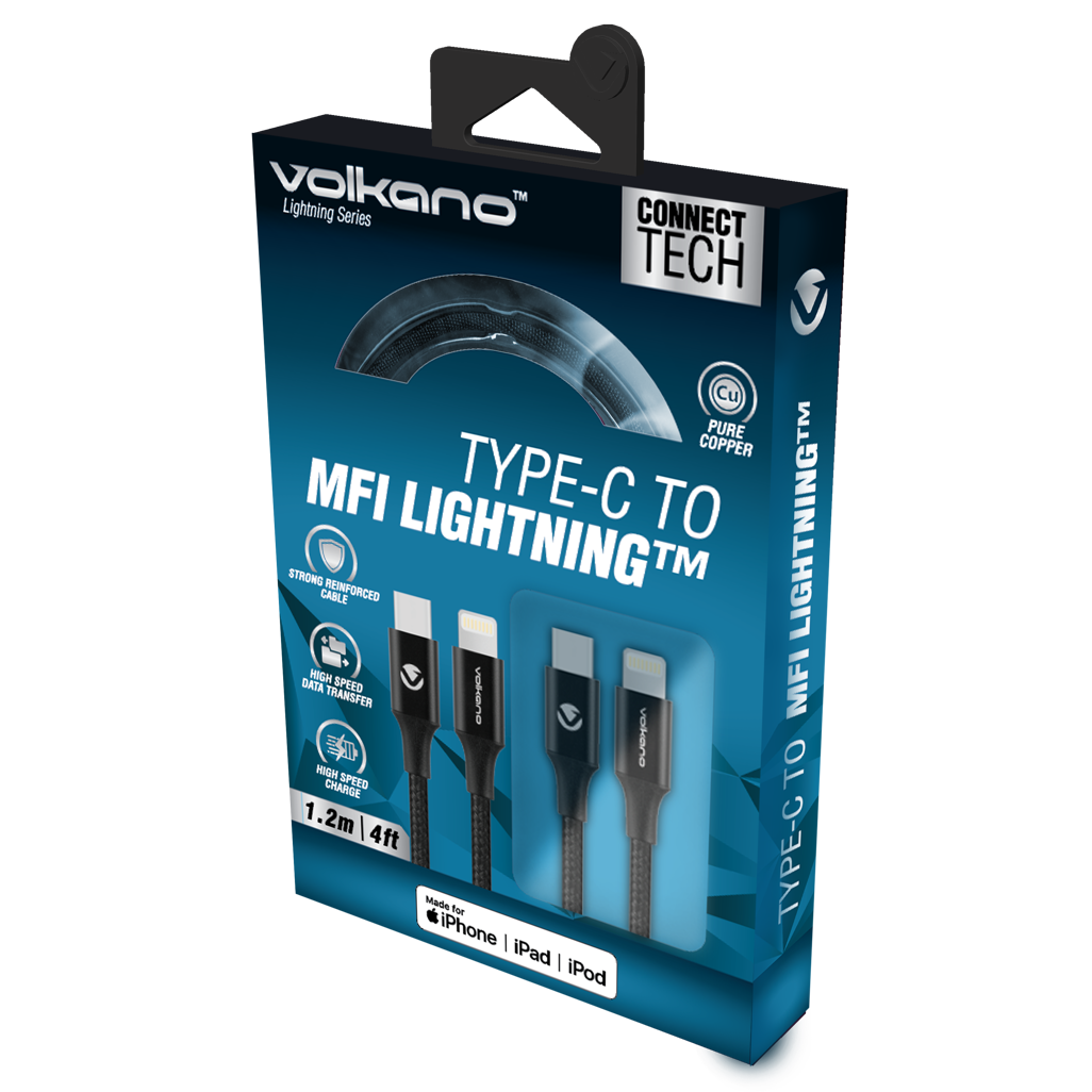 Volkano Lightning Series Type-C to MFI 1.2m