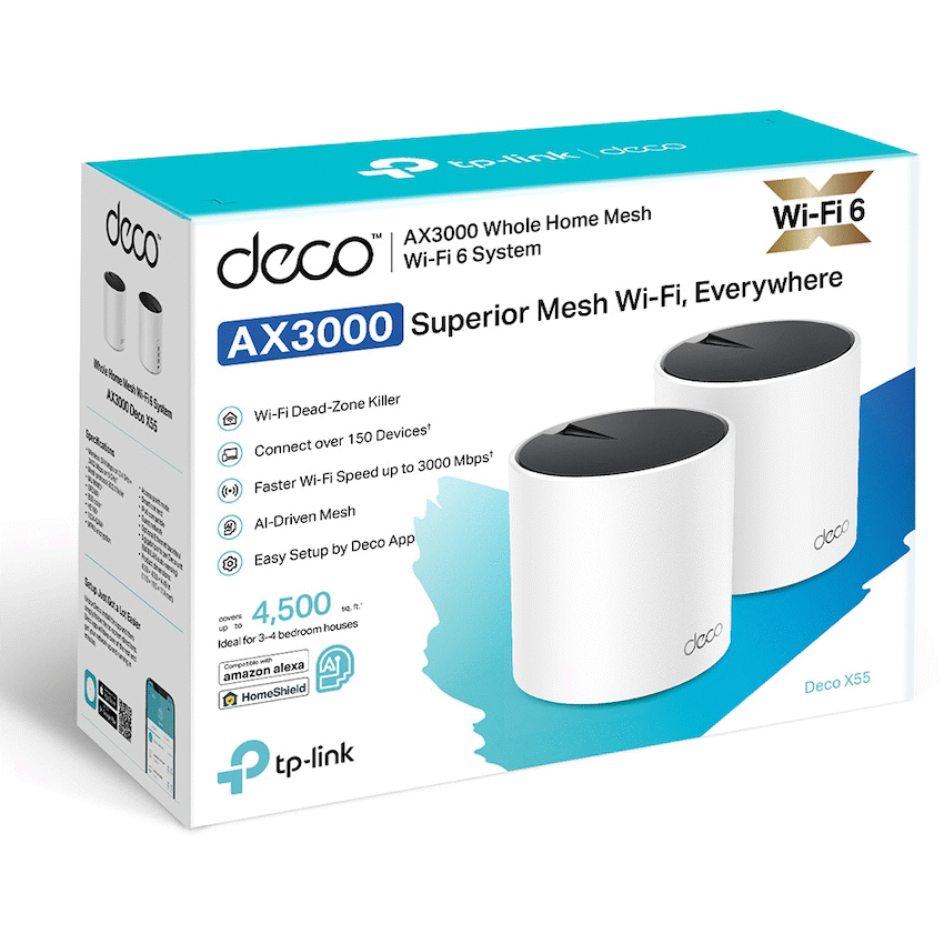 TP-Link Deco X55 (3-Pack) AX3000 Whole Home Mesh Wi-Fi 6 System - image 2