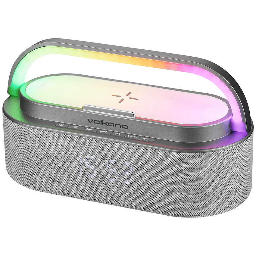 Volkano Dawn Series Alarm Clock with Wireless Charging and Speaker - image 2