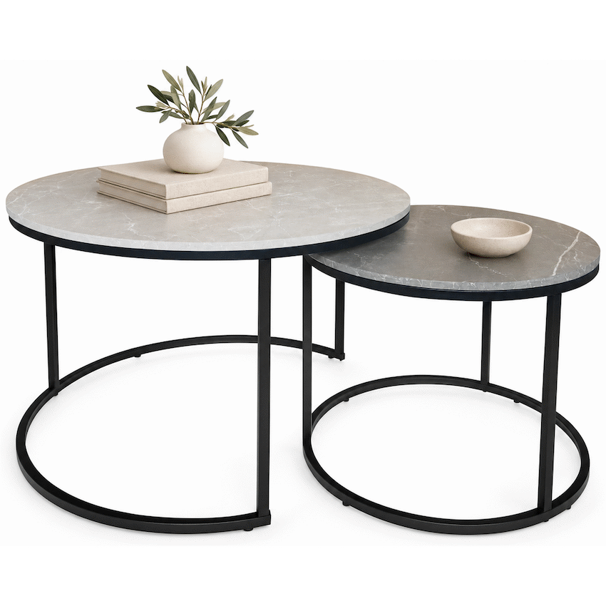 Everfurn Nile Nesting Coffee Table - Greyish - image 2