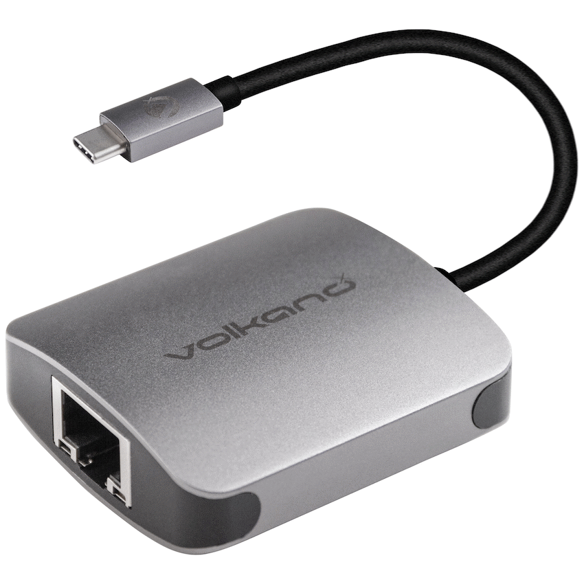 VolkanoX Core LAN series USB Type C to Gigabit LAN adaptor - Charcoal - image 2