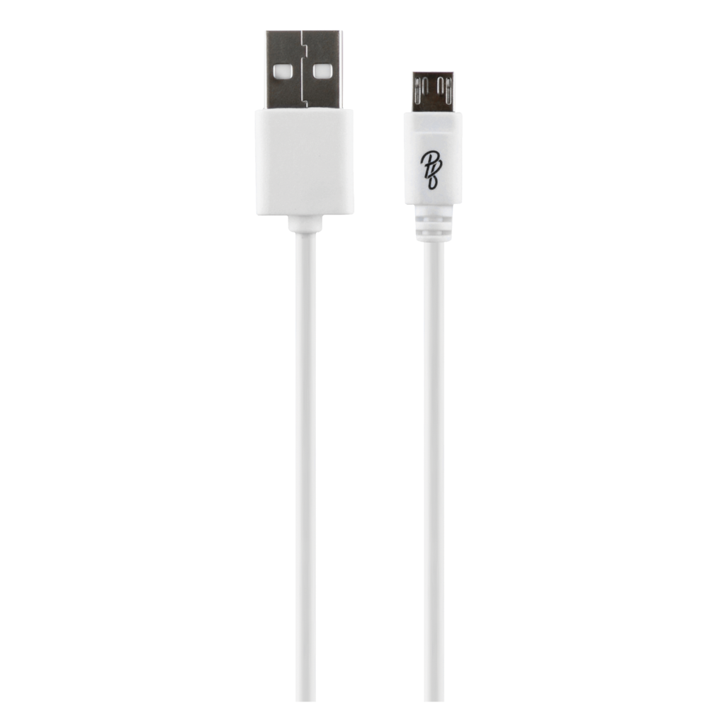 Pro Bass Power Series Boxed Round Micro USB Cable - White