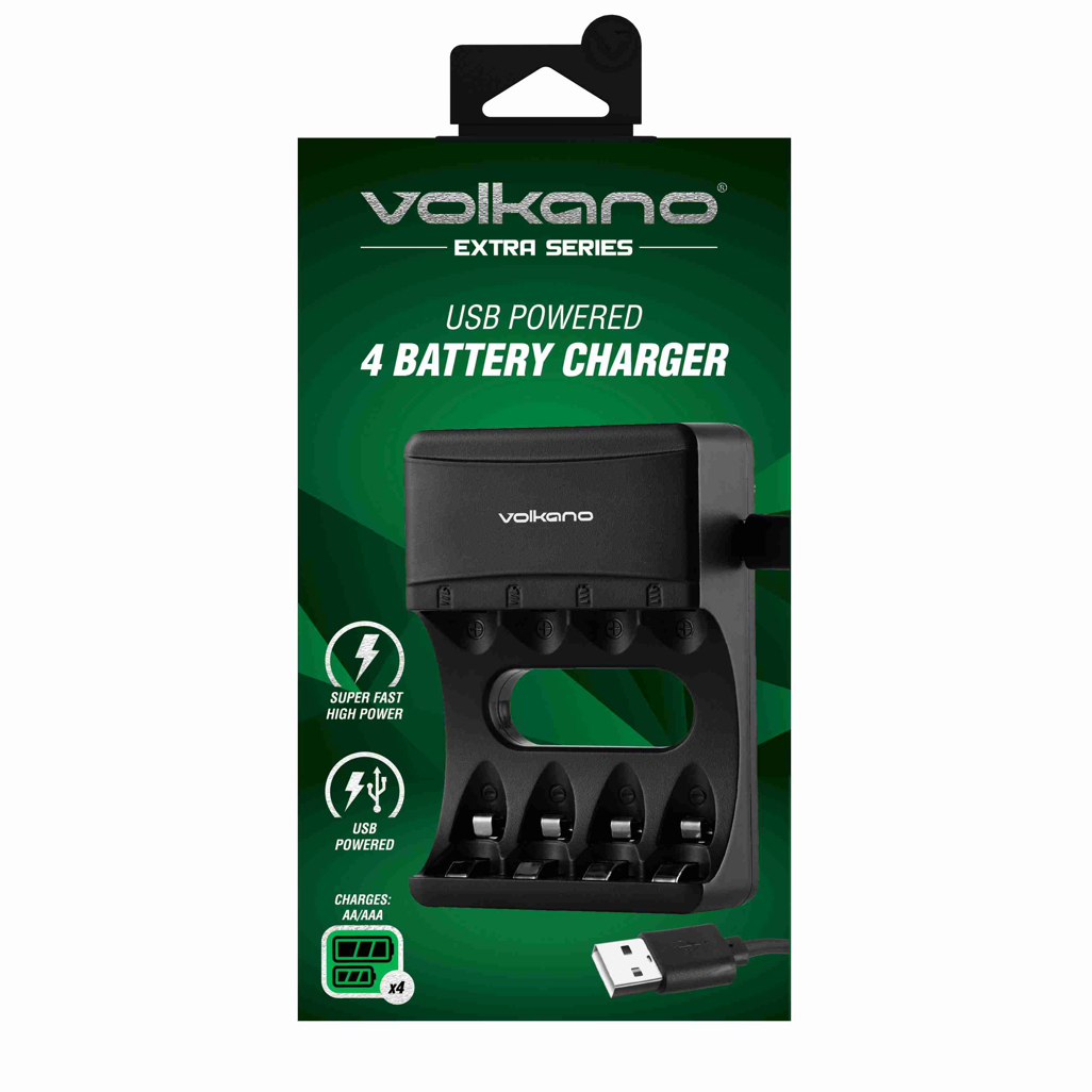 Volkano Extra Series 4-Battery Recharger AA/AAA