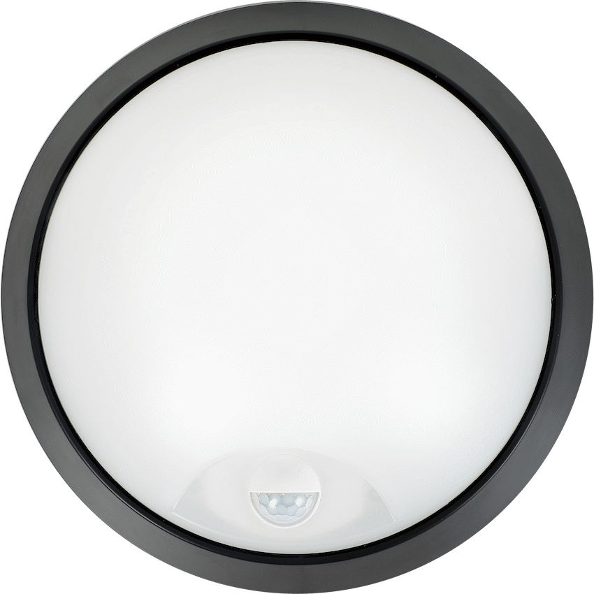 Ellies Spectra Series - AC 15W Round LED Bulkhead with 3CCT and Sensor -BK - image 2