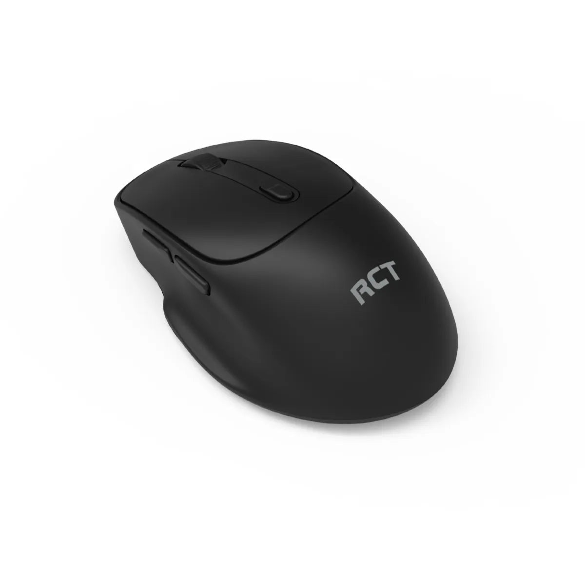RCT Dual-Mode Wireless Mouse | 6-Button | Silent Click | 2.4GHz + Bluetooth 5.2/3.0 | 800-1600 DPI | USB Nano Receiver | Black - image 2