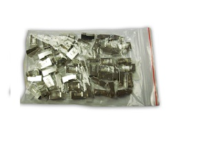 CAT5e RJ45 Connectors, Shielded, Stranded/Solid Core, 50 Pack