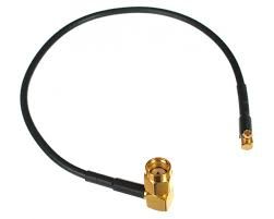 MMCX(m) 90 Deg. to SMA(m) 90 Deg. - 200mm Pigtail, RG316