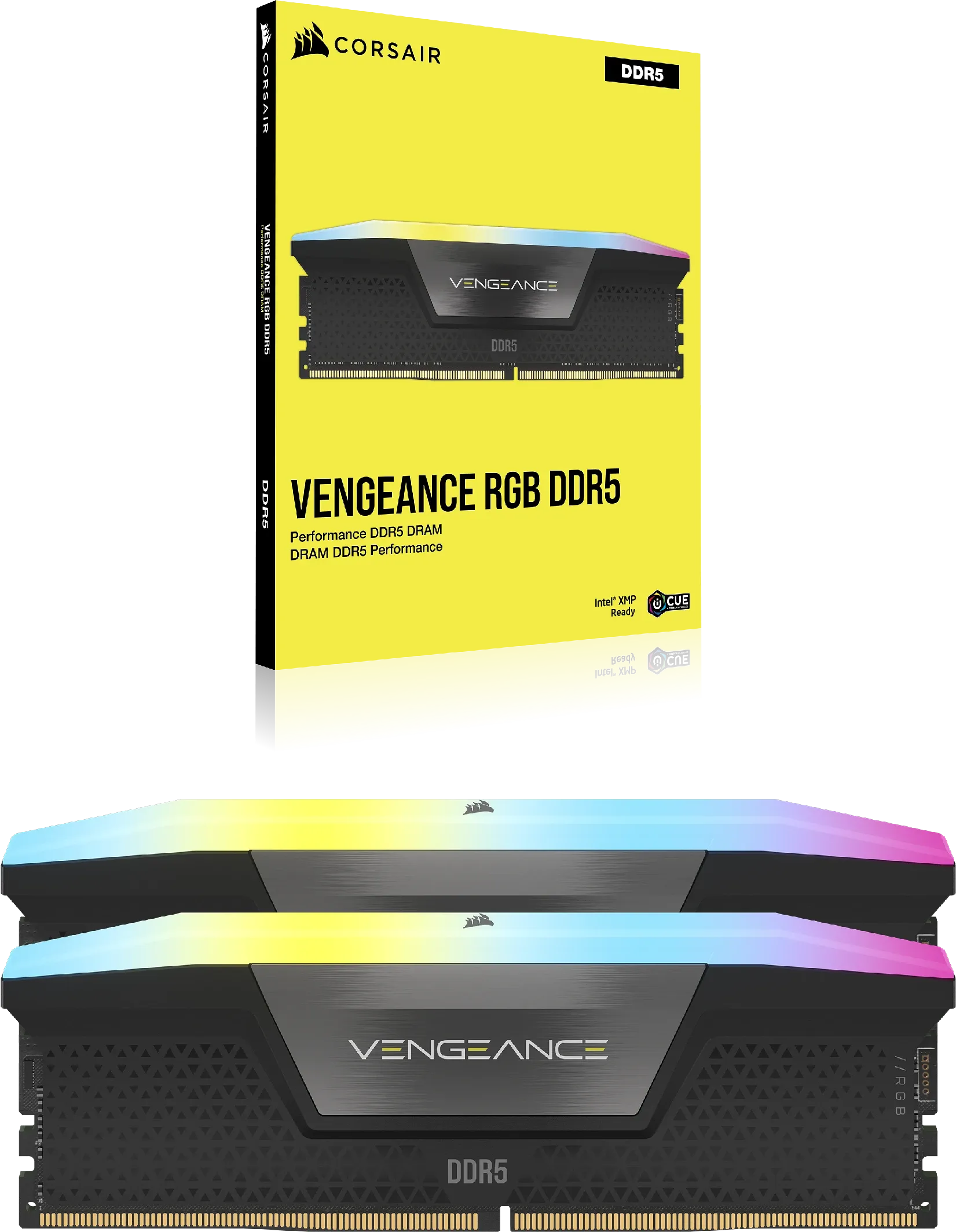 CORSAIR VENGEANCE RGB DDR5 16GB (2 x 8GB) DDR5 5200 CL40-40-40-77 1.25V Intel XMP - BLACK