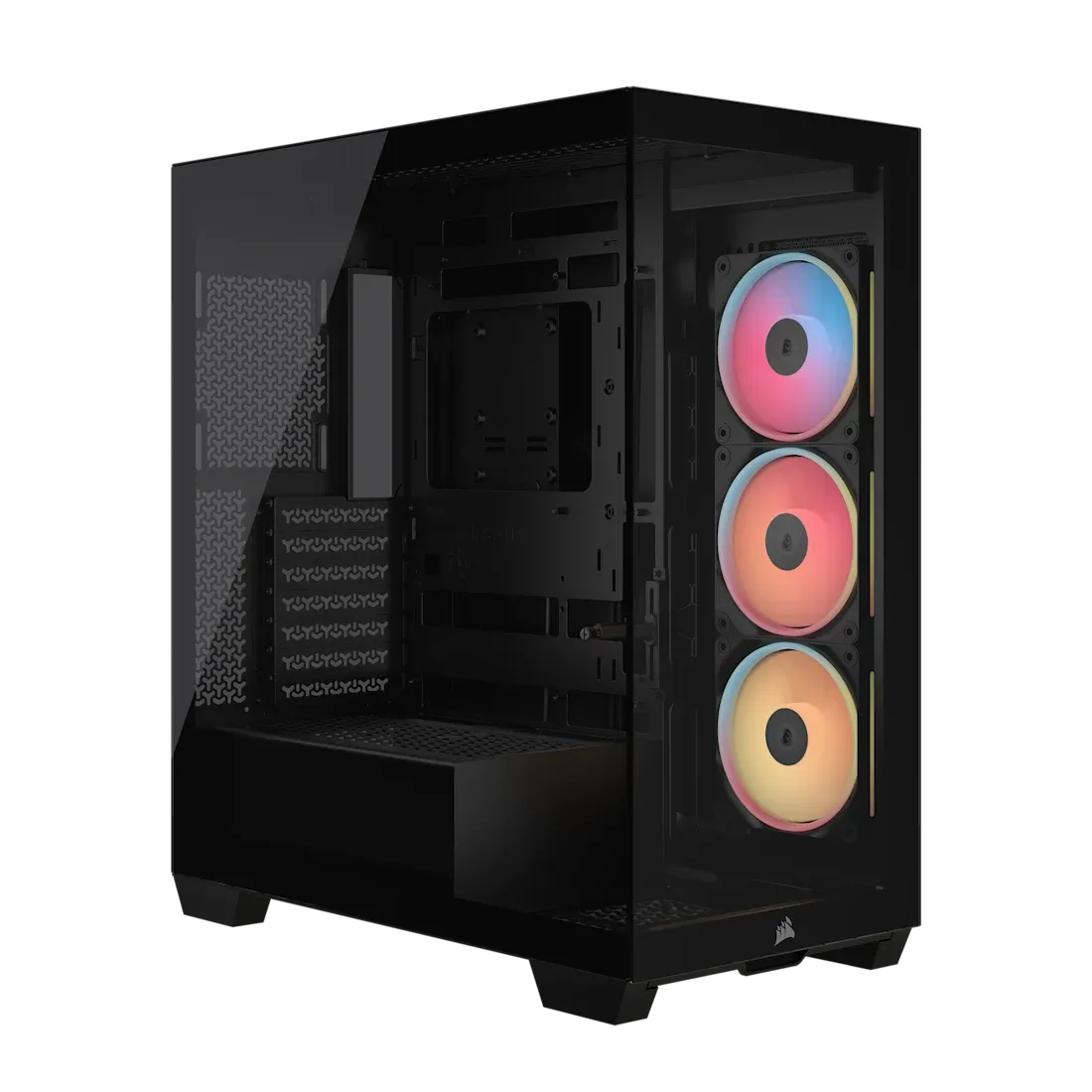 3500X LX-R RGB iCUE LINK Tempered Glass Mid-Tower PC Case; 3x Fans included; 2x 2.5'' ; 2x 3.5''; Black