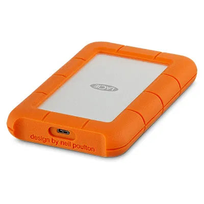 Seagate LaCie 4TB Rugged Mini USB-C; USB3.0; Drop; Crush and Rain Resistant - Silver and Orange - image 2