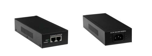 Gigabit Power over Ethernet (PoE) 52V, 1.25Amp 65 Watt (2 x RJ45) & Cord.