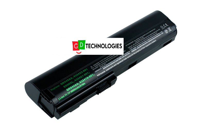HP ELITEBOOK 2560p 11.1V 5200MAH/58WH REPLACEMENT BATTERY