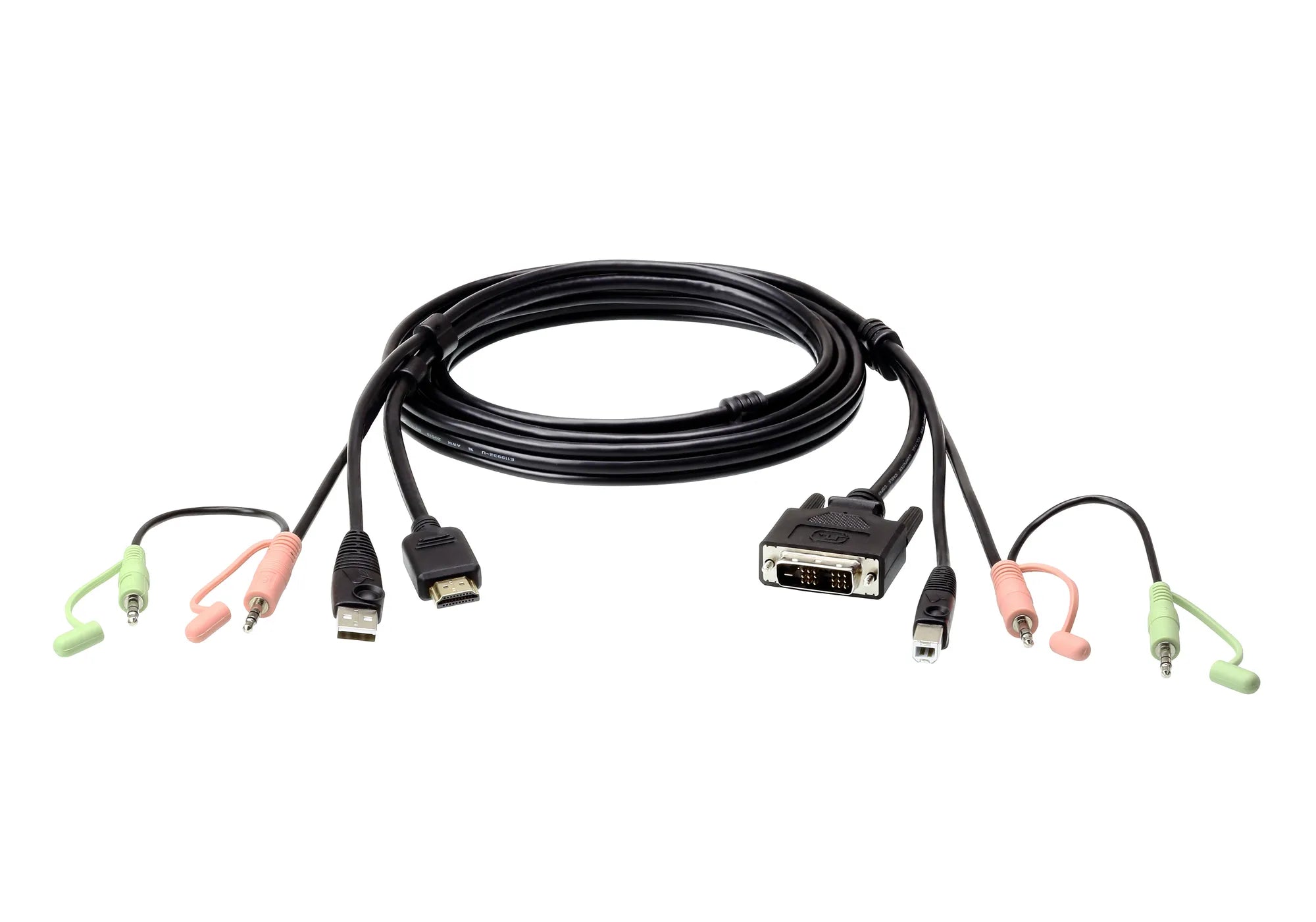 ATEN 1.8m USB HDMI to DVI-D KVM cable with Audio - image 2