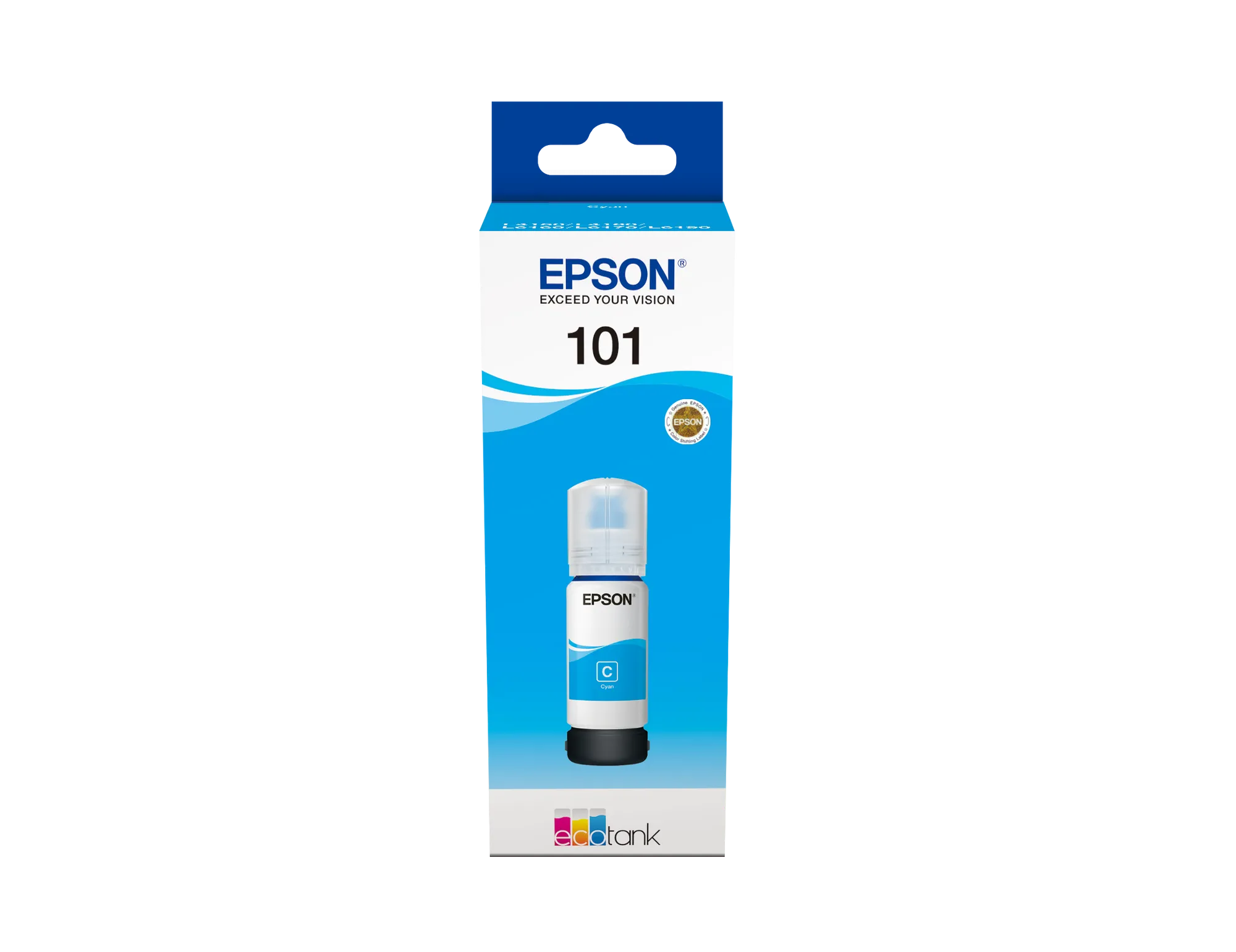 Epson 101 Ecotank Cyan ink bottle (70ml). 6000 pages @ 5% coverage. - image 2