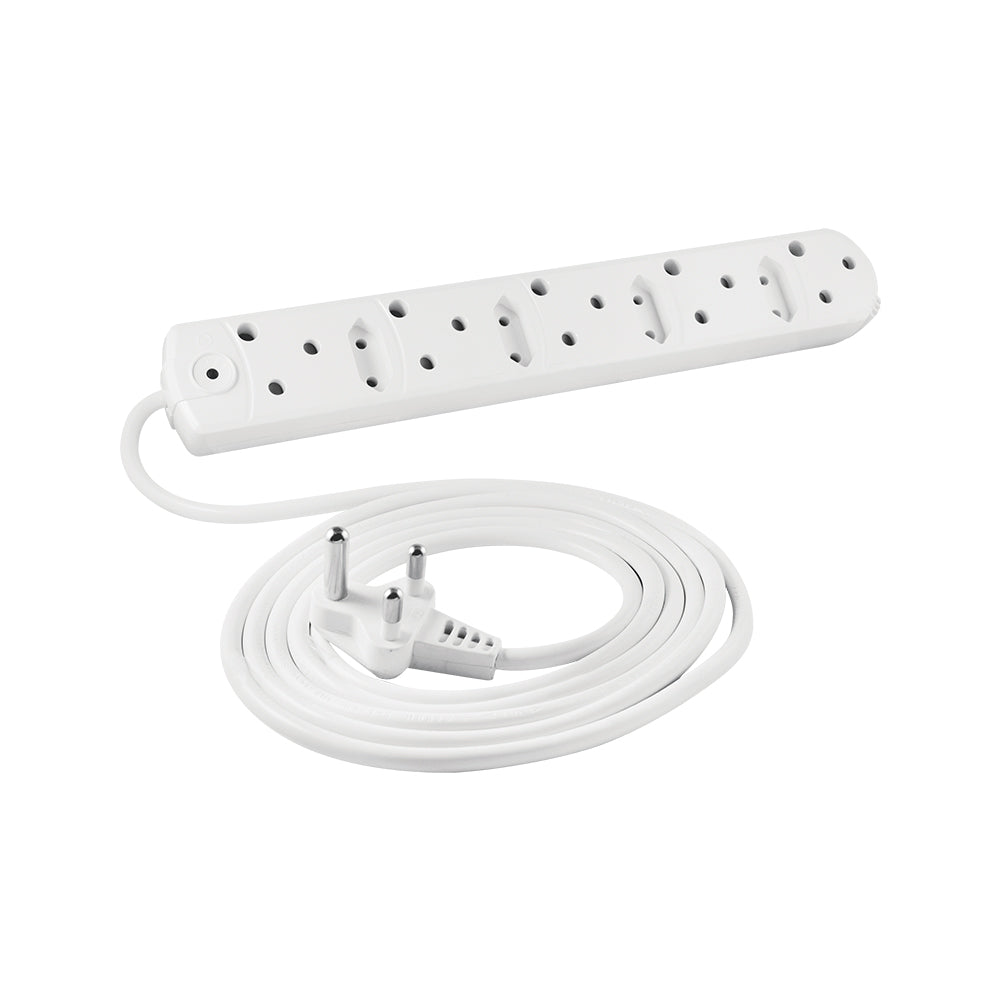 5 PORT MULTIPLUG WITH, X5 15A,X4 6A, 3M CORD