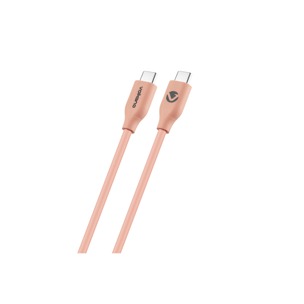 Volkano Flexi Series Type-C to Type-C 2.5M 60W- Pink