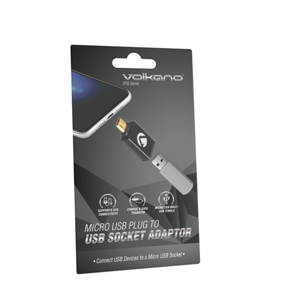 Volkano OTG Series Micro USB to USB Socket Adaptor