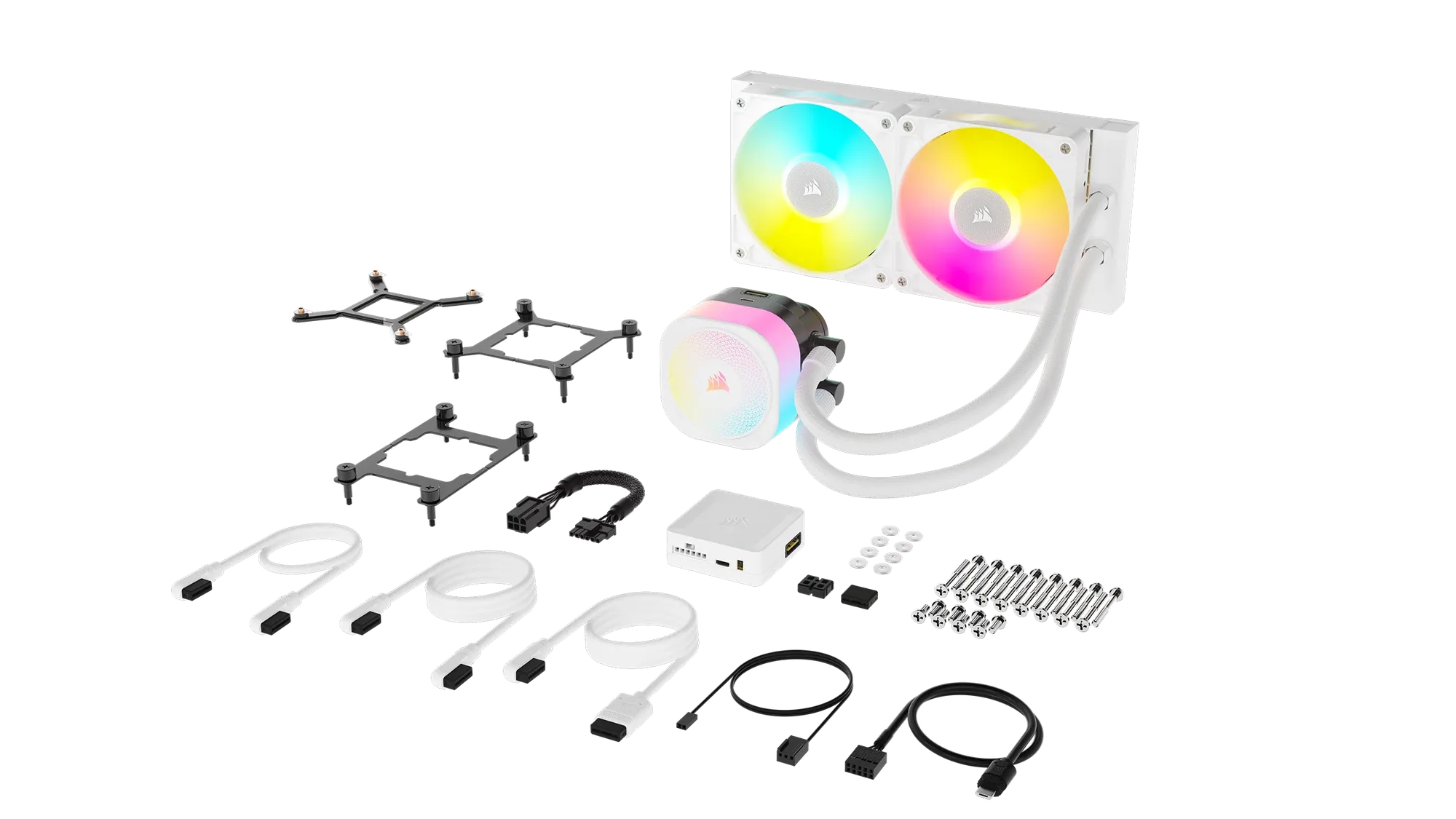 Corsair iCUE LINK TITAN 240 RX RGB Liquid CPU Cooler - White – RX120 RGB Fans – Fits Intel® LGA 1851/1700; AMD® AM5/AM4. - image 2