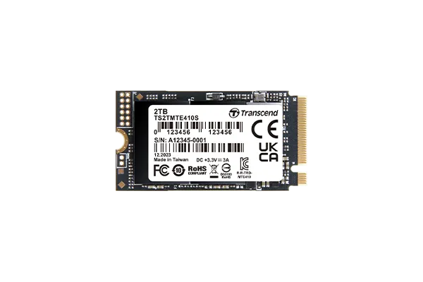 Transcend 2TB MTE410S PCI-E GEN 4x4 M.2 2242 SSD 3D NAND - 5000 MB/s Read 4300 MB/s Write - 1200 TBW