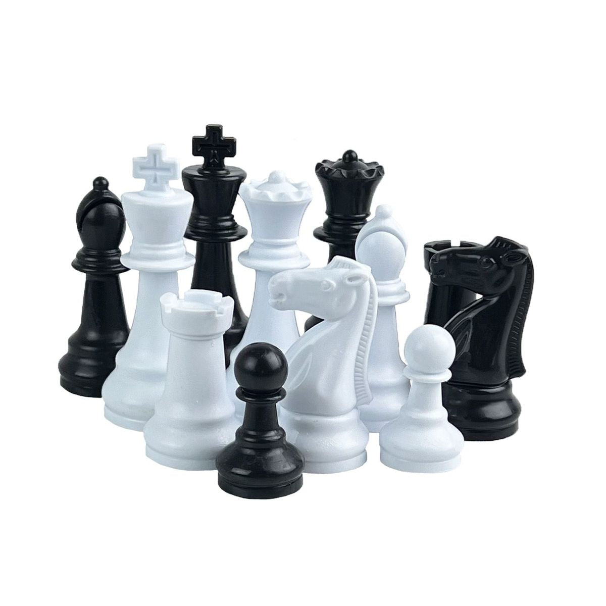 White and Black 17'' Inches Tournament Foldable Chess Set