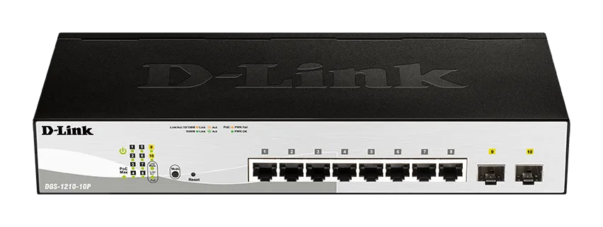 D-LINK 8-ports 10/100/1000Base-T PoE Smart Switch plus 2 SFP ports - 78W PoE budget - image 2
