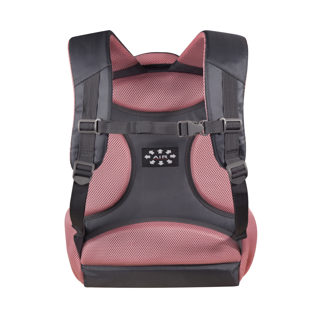 Volkano Orthopaedic Backpack 36l - Dark Grey/Pink