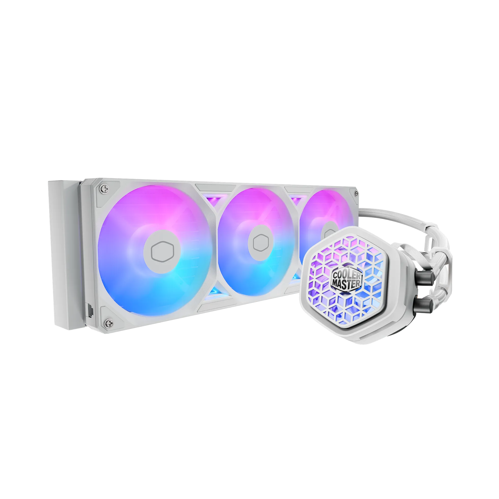 Cooler Master ML 360 Atmos II VRM Fan;; supports Intel: LGA 1851; 1700; 1200; 1150; 1151; 1155; 1156; AMD: AM5; AM4 White - image 2