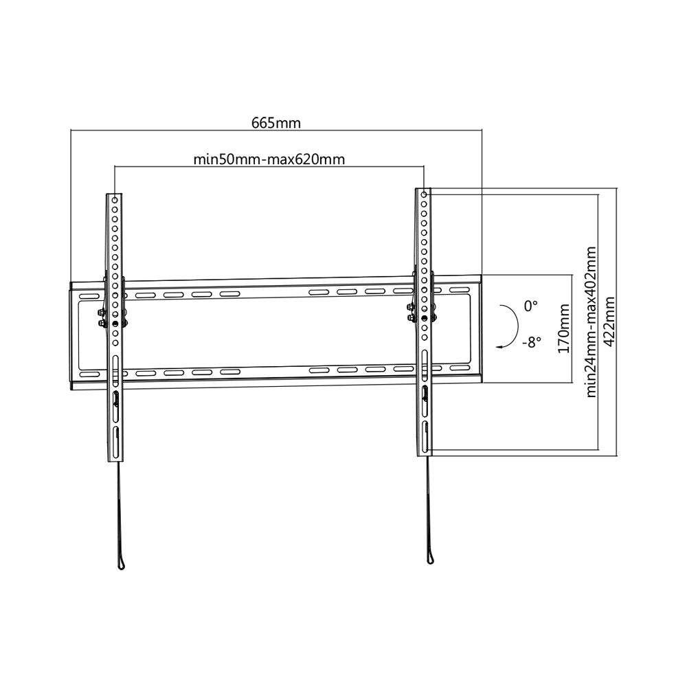 BRACKET - SLIM PROFILE TILT TV WALL MOUNT For most 37"-70" LED, LCD Flat Panel TVs