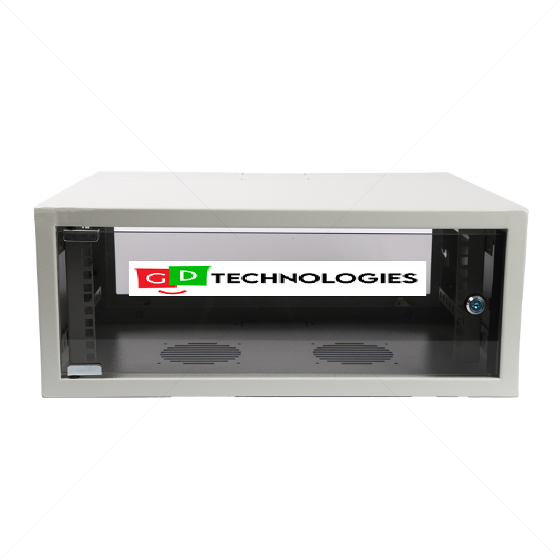 4U Wall Box Swingframe (300mmx200mm Collar) excl Fan and Power (Grey)