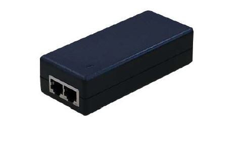 Gigabit Power over Ethernet (PoE) Injector. 24V, 1.25A, Passive, 30 watt.