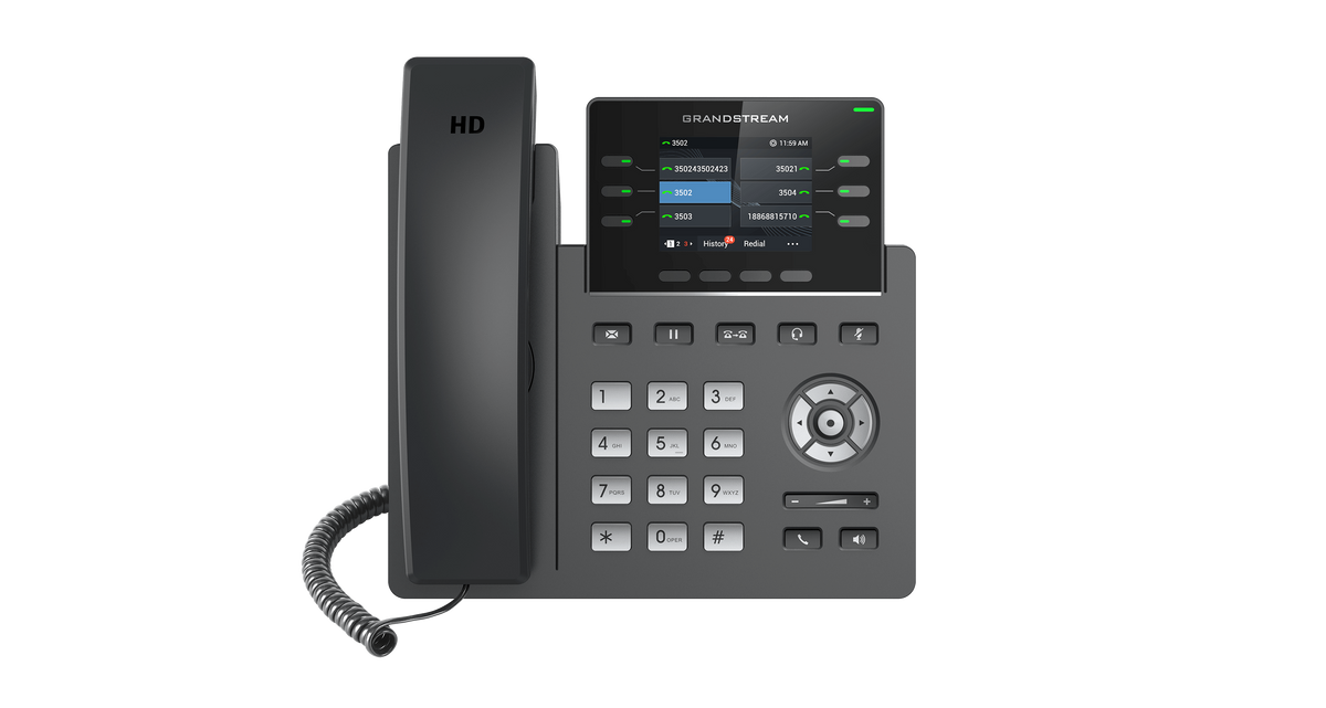 Grandstream 3-Line Carrier Desk Phone Supports PoE - image 2
