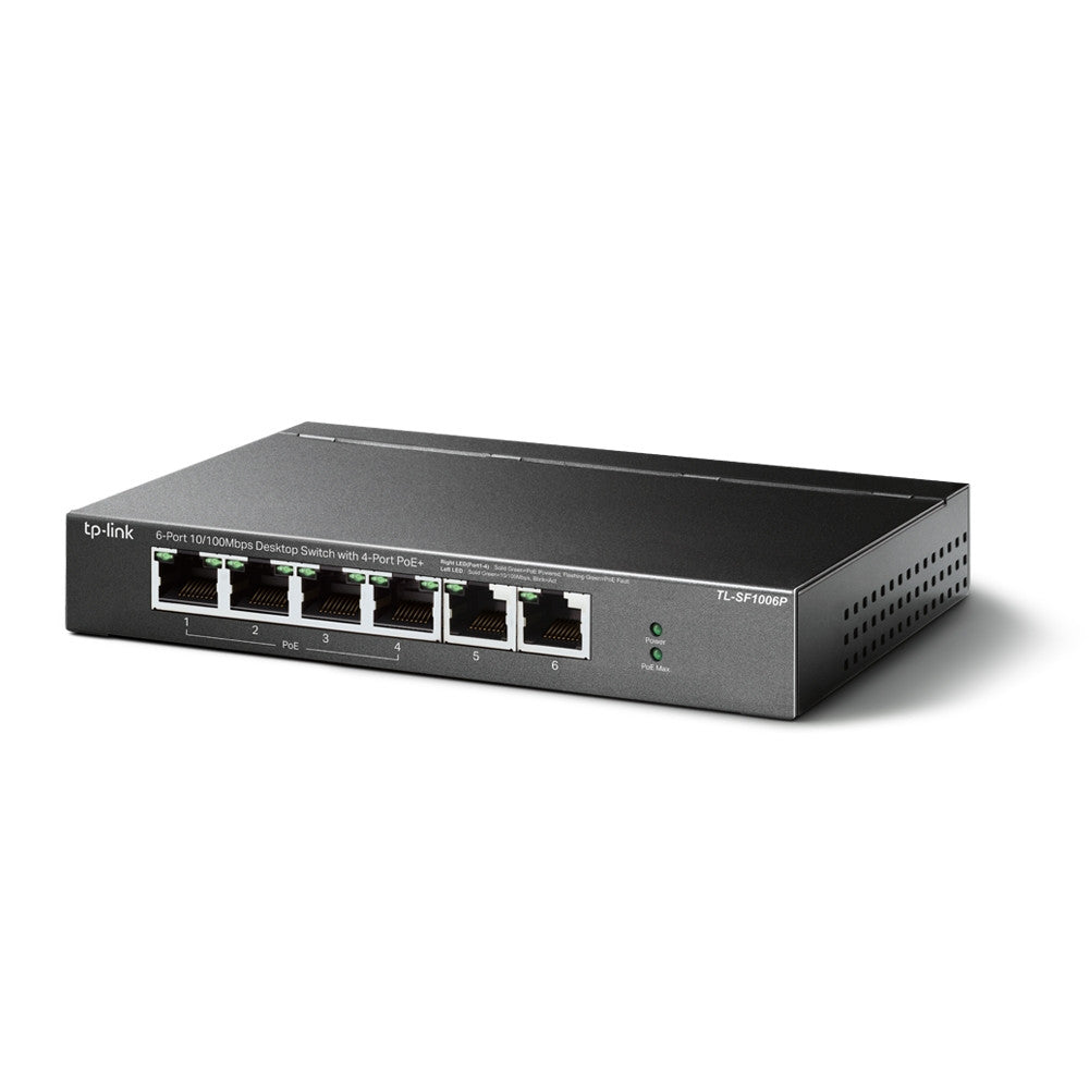 TP-Link 6-Port 10/100 Mbps PoE+ Desktop Switch | TL-SF1006P - image 2