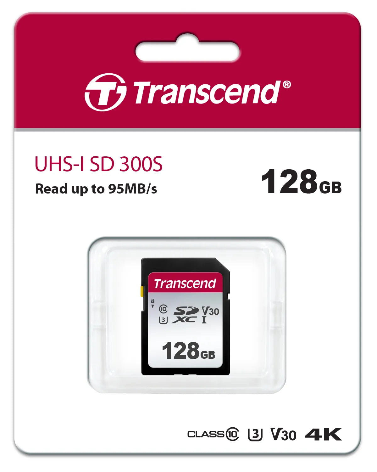 TRANSCEND 300S 128GB UHS-1 CLASS 10 U1 V10 SDXC CARD - 3D NAND - image 2