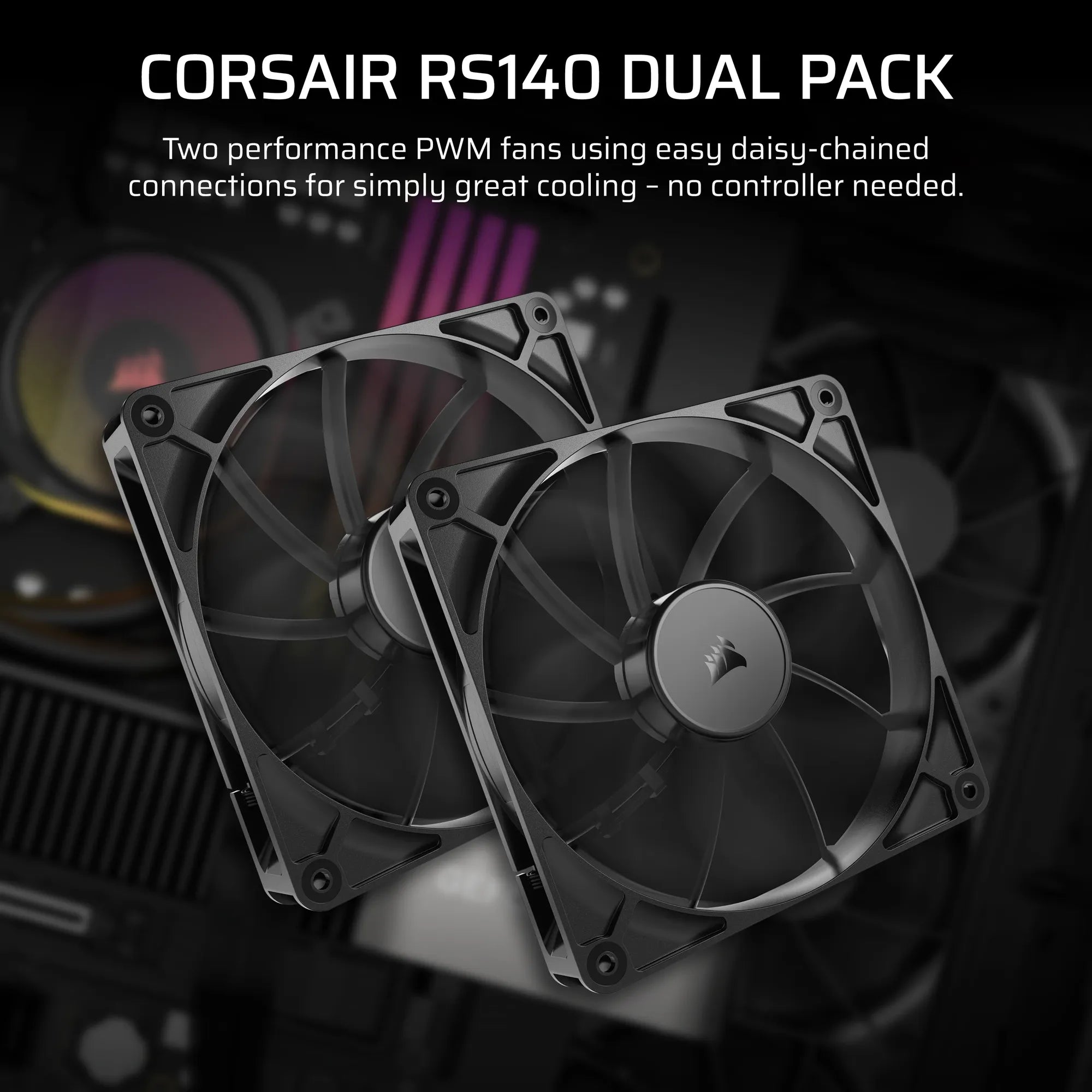 Corsair RS140 140mm PWM Fans Dual Pack - image 4