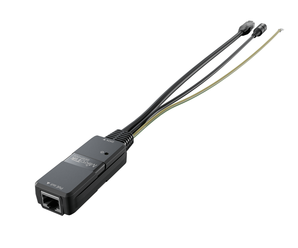 MikroTik Gigabit PoE injector with surge protection, indoor enclosure