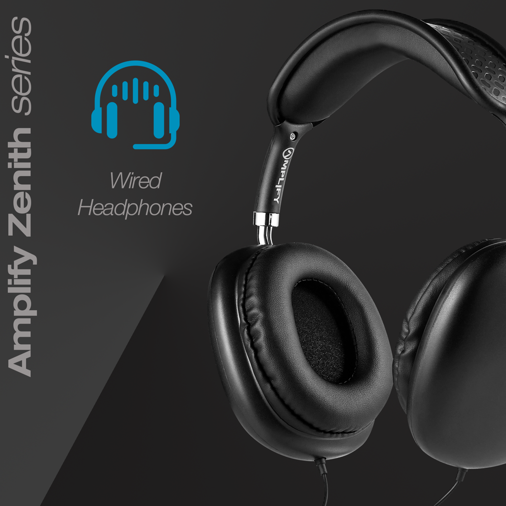 Amplify Zenith Series Aux Headphones - Black